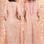 Tuckernuck Ro’s Garden Embroidered Kurta Long Kurta Midi Maxi Dress Badami Orange Cotton Photo 2