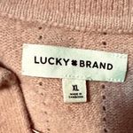 Lucky Brand  XL Cloud Soft Pink Knit Polo Shirt Short Sleeve V Neck Sweater Photo 5