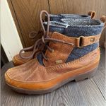 UGG  Waterproof Leather Duck‎ Boots Herringbone Wool Collar Brown Lace Up size 8 Photo 0