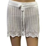 Almost Famous  2 Piece Scalloped Crochet Coverup High Waist Shorts Tank Set M Photo 8