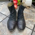 Fly London  Black Antiqued Leather Slouchy Ankle Heeled Booties Motorcycle Sz 6 Photo 2