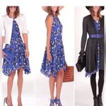 CAbi  #5576 Untamed Electric Blue Floral Sleeveless Ruffle Shark Hem Dress Photo 12