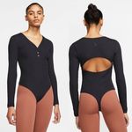 Nike  LUX Ribbed Henley Bodysuit Photo 1