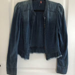 Pilcro Anthropolgie Small Denim Chambray Button Long Sleeve Shirt Top Blue Photo 0