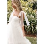 Petal and Pup Floret Midi Dress in White Size Large Photo 3