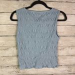 Madewell  Boatneck Smocked Tank Top Light Blue Size XS Photo 2