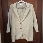 Garnet Hill  Washed Linen Blazer Size M Photo 1