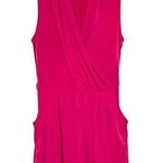 New York & Company Sleeveless Belted Surplice Pink Romper Sz Medium NWOT Photo 0