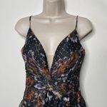 Marchesa Notte Dot Tiered Tulle Fliral Midi Dress sz 2 Black Photo 6