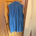 Bill Blass Vintage  Denim Dress Size Large  Sleeveless Button Front Jean Photo 3