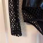 Music Legs Black Fishnet and Leather Bodysuit Size undefined Photo 6