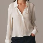 J.Crew NEW Bungalow Popover Shirt Crepe de Chine Ivory Small Normcore Capsule Photo 0