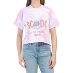 AC/DC  Fly on the Wall Tour Boyfriend Tie Dye Crop 80s L Photo 4
