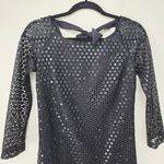 Lilly Pulitzer  Aaliyah Putting On The Glitz Black Sequin Mini Dress Women Size 2 Photo 3