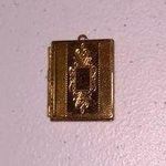 None Vintage Gold Double Locket Pendant Charm Photo 0