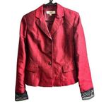 Le Suit  Essentials Women's Metallic Burgundy Casual Blazer Photo 0