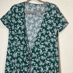 Floral Green Wrap Cardigan Size L Size L Photo 1