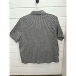 Erika  Women's XL Black Gingham Check Button-Up‎ Top Floral Embroidery NWT Photo 3