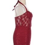 Elegant Red Lace Halter Dress Size XL Photo 5