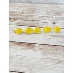 5 x Handmade Glass Yellow Dog Beads Photo 1