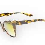 new Electra Pointed Mod Cat Eye Sunglasses π€ Pink Yellow Flash Mirror Lens π€ Photo 8