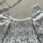 City studio Floral Puff Sleeve Mini Dress Size S cottage core coquette milkmaid White Photo 7