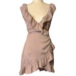 Honey Punch Forever Off the Shoulder Satin Wrap Mini Dress Women’s S NWT Party Photo 1
