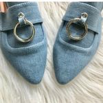 Cape Robbin Anthro  Denim Ring Mule Pointed Loafers 8 Photo 6
