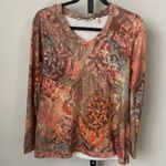 Soft Surroundings Artesia Printed Tunic Sweater Top Size PXS Photo 1