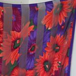 Vintage Elaine Gold Floral Scarf Red Photo 2