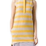 Band of Outsiders | Sz 1/Small | Tan/Yellow Striped Sleeveless Polo Shirt Dress Yellow Photo 0