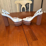 Gianni Bini  Parrish Platform Sandals‎ Heels Size 7.5 White Brown Photo 7