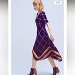 HD in Paris Anthropologie HD in Paris Size 2 Striped Pane Midi Dress Blue and Pink Photo 12