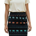 LuLaRoe  Black Skirt with Colorful Patterns Photo 0