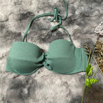 Shade & Shore  Green Twist Front Halter Top Photo 1