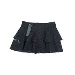 NWT youngla W171 Festival Skirt Black crochet knit flared ruffle mini coverup S Photo 3