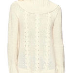 Smartwool  Crestone Tunic Cowl Neck Sweater Cable Knit Cream Size Small Photo 0