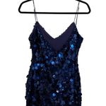 Meshki Romily Sequin Mini Dress In Midnight Navy Size Small Photo 5