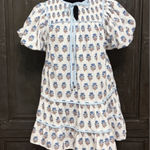 Floral over white background Baby Doll Tier Dress Photo 0