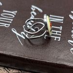 Vintage 70s Floral Bouquet Ring Adjustable Pink Photo 7