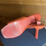 Antonio Melani  Maxie Leather Square Toe Heel Coral Orange SlipOn 7.5 Shoe Sandal Photo 5