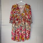 Natural Life  Stella V-Neck Mini Dress in Pink Vintage Floral Women’s Size Small Photo 1