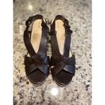 Lands End Wedge Sandal Size 9.5 Brown Photo 1