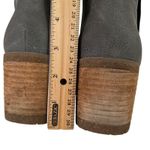 Korks 7M Gray Heeled Ankle Boots Comfy Elastic Panel Block Heel Booties Size 7 Photo 6