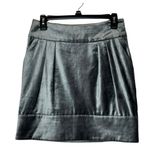 Club Monaco Club Monaco Skirt Women 2 Silver Gray Banded Waist A Line Mini Holiday Party Photo 0