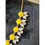 Charming Charlie  Women's Yellow Ball Beaded Statement Necklace Bib Necklace Set Photo 3