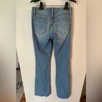 AQUA Women’s Medium Wash Mid Rise Flared Leg Raw Hem Jeans Size 26 Photo 1