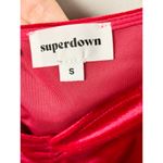 superdown  Velvet Strapless Ruched Front Mini Cocktail Dress Red Women's Size S Photo 2
