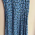 Boden Petronella Jersey Flamingo Splash Print Blue Midi Dress Size 8P Photo 5