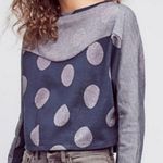 Anthropologie  Postmark polka dot long sleeve cropped sweater Photo 0